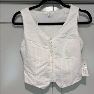 Kilous White Button-Up Tank Top not 4 sale